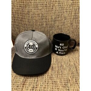 40th birthday hat and mug
